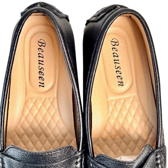 NWOT Driving Loafers Moccasins Pebbled Leather Size 8.5 - Picture 4 of 8